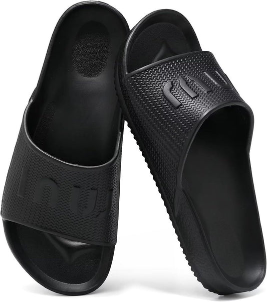 Arch Support Slides - Comfortable Beach & Pool Slippers | Lightweight Quick-Dry Shower Sandals