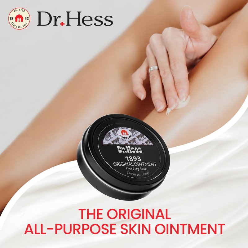 Dr. Hess' Udder Ointment - All-Purpose Moisturizer for Dry, Irritated Skin | 1.4 oz with Lanolin & Eucalyptus Oil