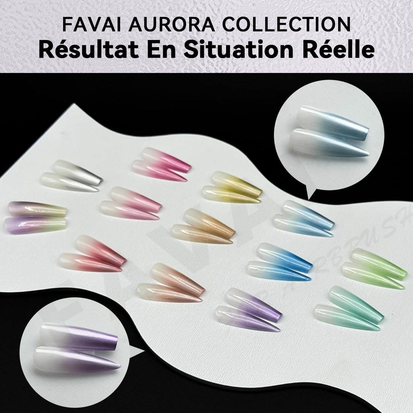 Iridescent Metallic Airbrush Gel Nail Polish - 12 HEMA Free Colors | Non-Acetone Shimmer Glitter for DIY Nail Art