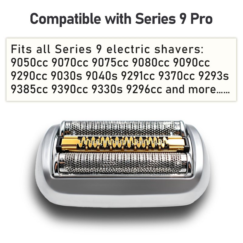 S9 94M Shaver Head for Braun Series 9 & Series 9 Pro, Replacement Foil & Cutter Blade for Braun Electric Razor 9290cc, 9291cc, 9370cc, 9376cc, 9293s, 9260s, 9295cc, 9385cc ect and More