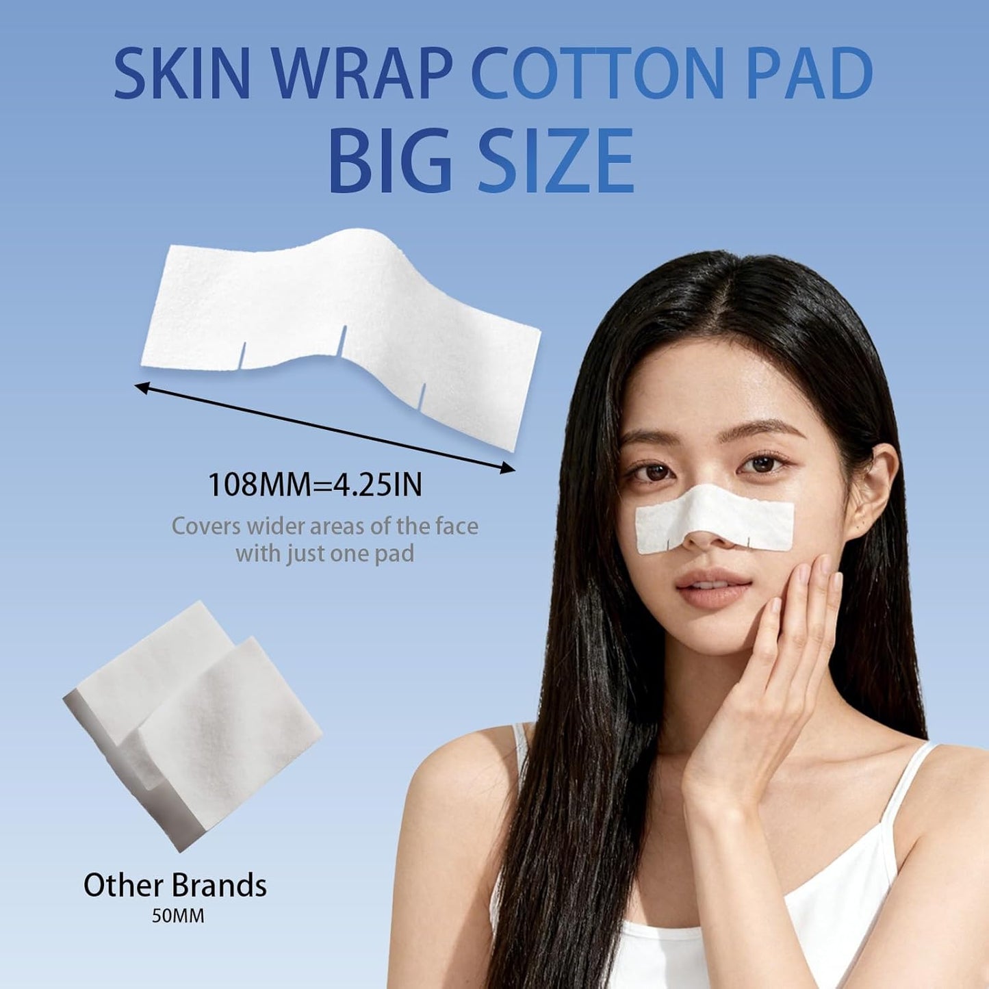 **PDRN & Calcium Blackhead Melting Pore Minimizer - 10.15 fl oz | 60 Skin Wrap Cotton Pads for Sebum Control & Moisturizing | Korean Skincare**