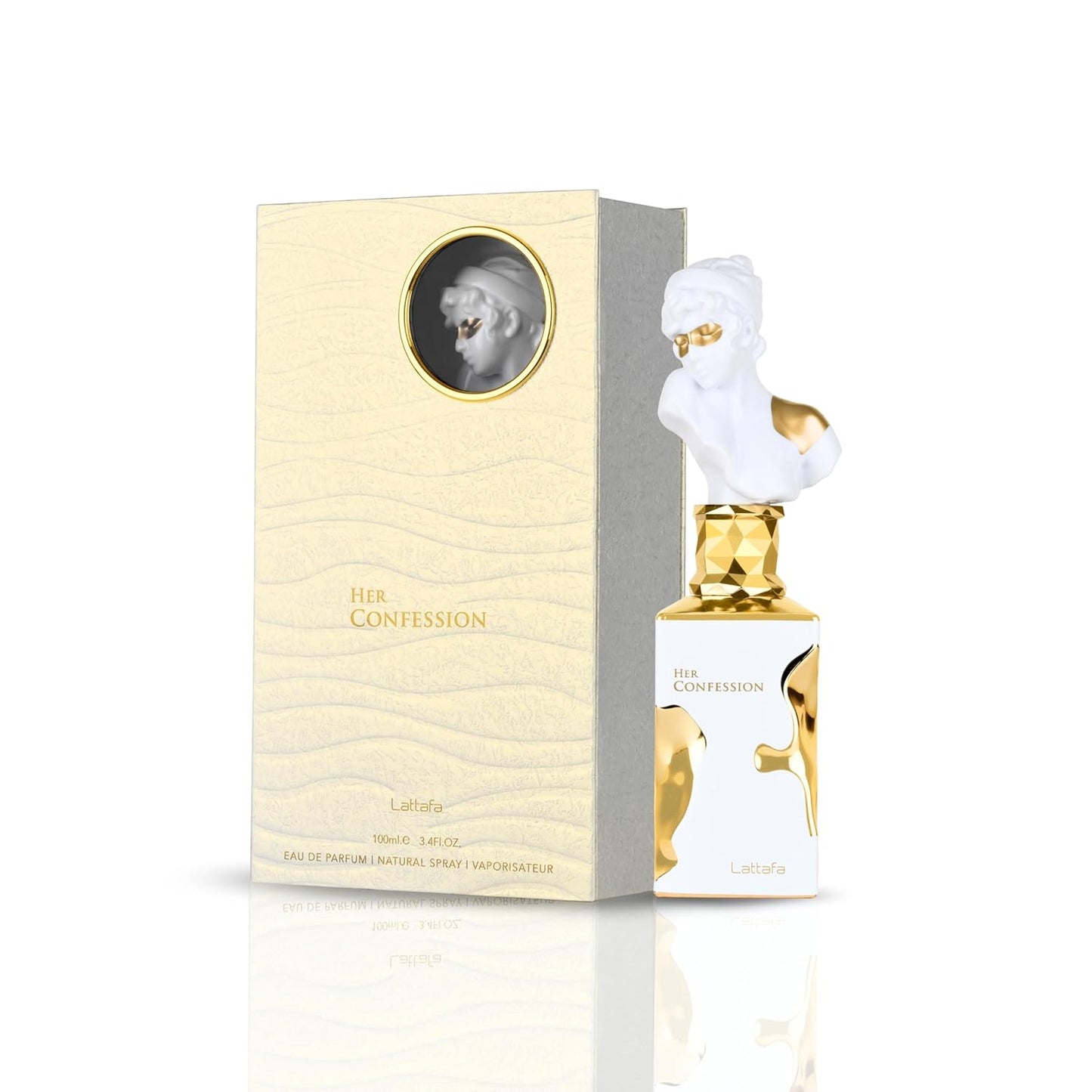 Lattafa Her Confession Eau de Parfum - Long-Lasting Vanilla Floral Musk Fragrance for Women | 3.40 oz / 100 ml