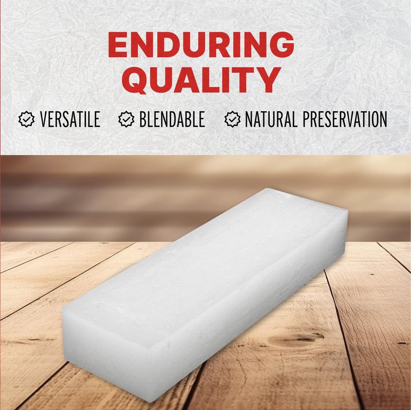 Blended Waxes, Inc. Household Paraffin Wax Blocks for Candle Making, Canning, Waterproofing, Metal Preservation, and a Variety of Other Applications (1lb. Block - 1 Block)