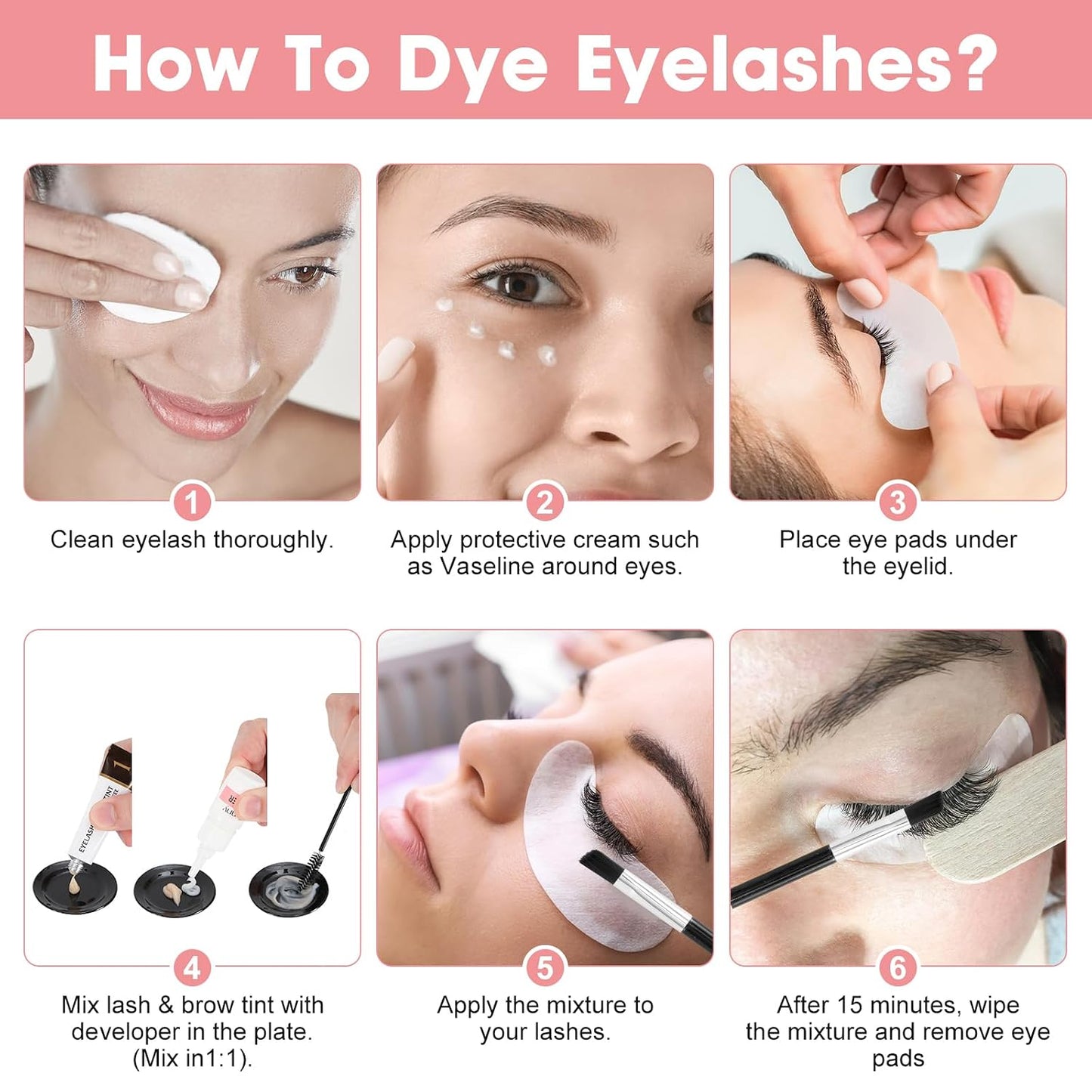 2-In-1 Eyebrow & Eyelash Color Kit - DIY Tinting for Salon Quality Results | Natural Black, 7ml