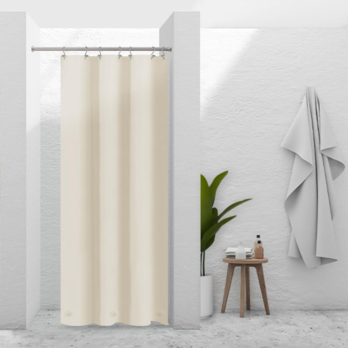Clear Plastic Shower Liner - Premium Waterproof PEVA Curtain with Rustproof Grommets & 3 Magnets | Standard Size