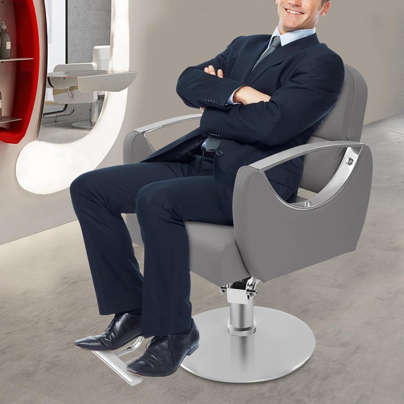 Salon Barber Chair - Hydraulic Pump & 360° Swivel Styling Chair | Adjustable Height, 440Lbs Capacity