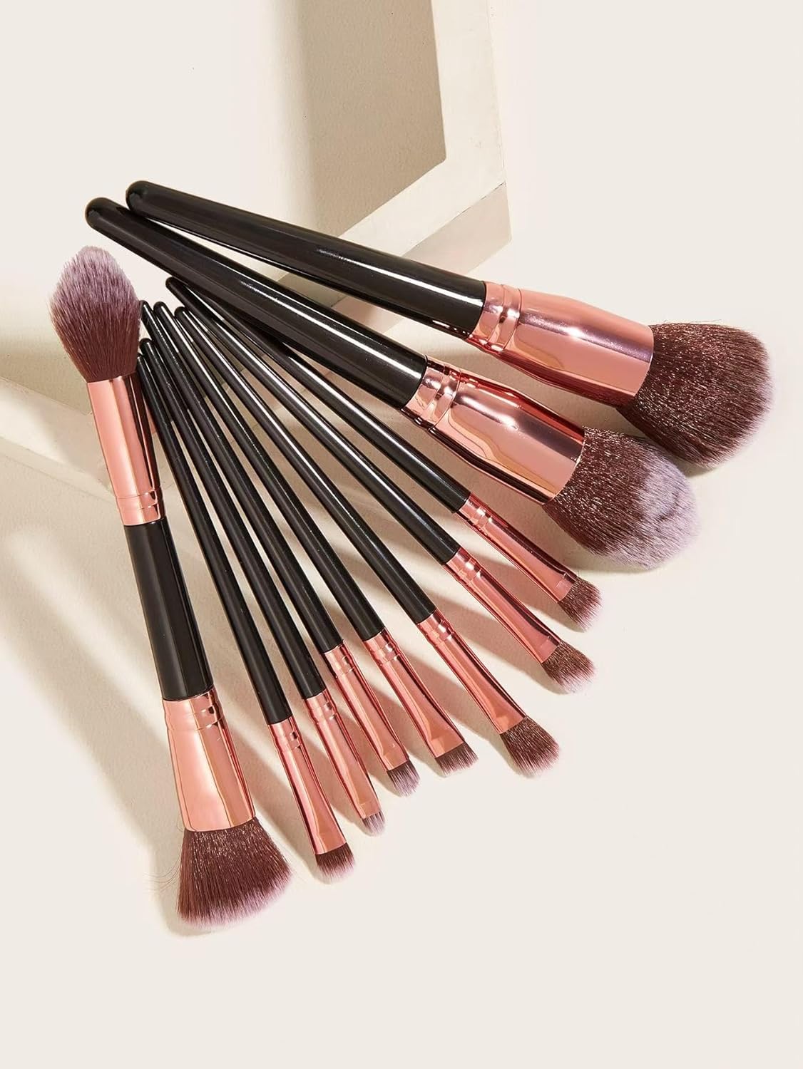Professional Makeup Brush Set - 15 Pcs Eye & Face Brushes with Lash Comb, Soft Brushes & Storage Bag | 5 Beauty Eggs Included