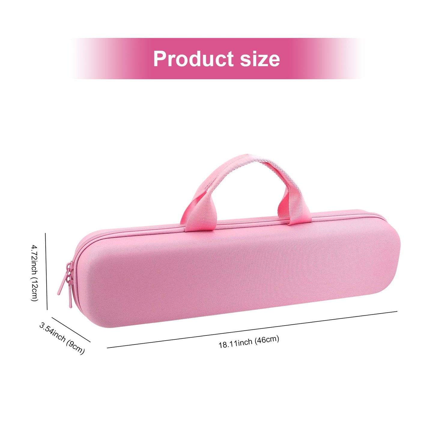 Buwico Hard Travel Case for Dyson Airstrait Straightener, Portable Storage Bag for Dyson Airstrait Straightener (Only Case, Pink)