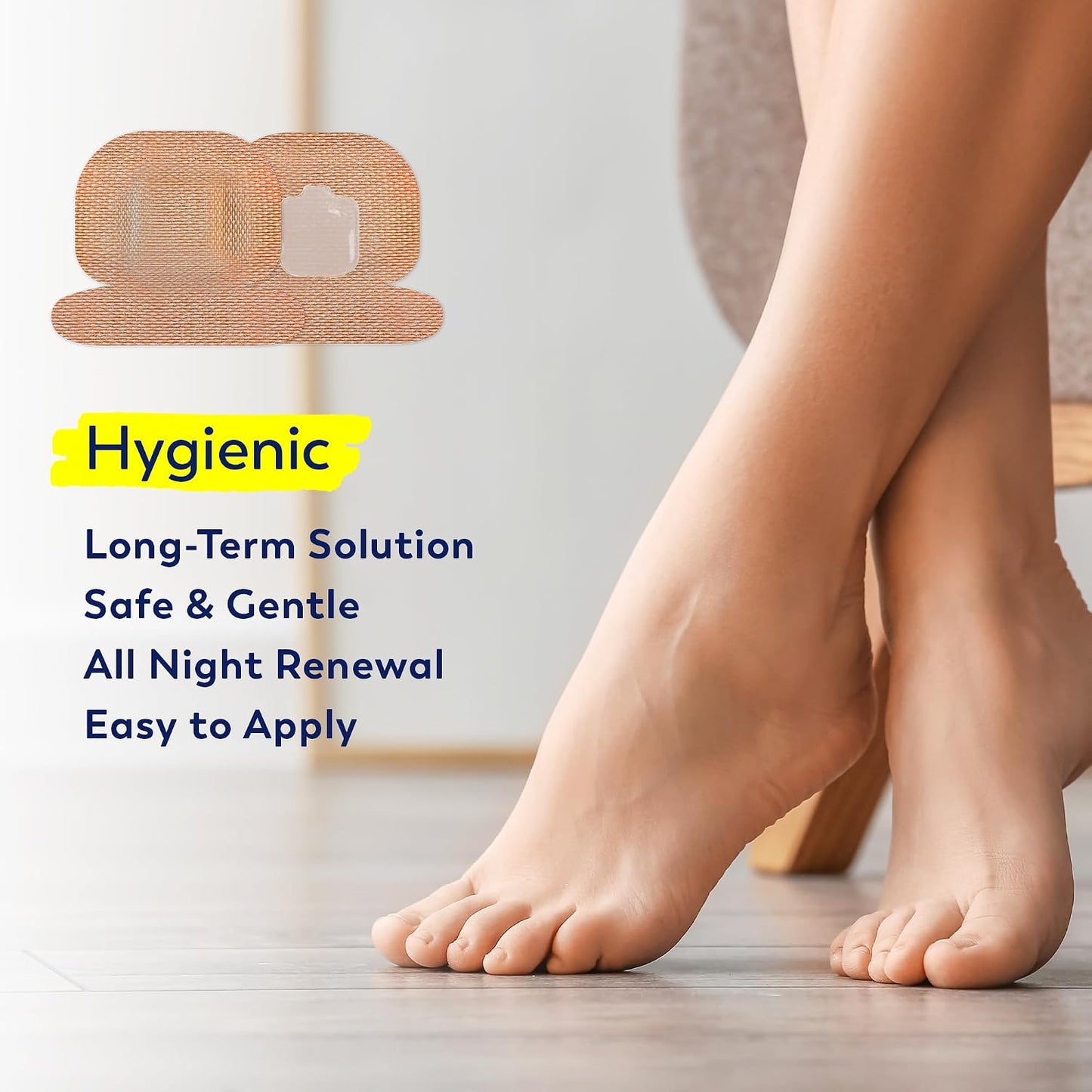 Toenail Fungus Treatment - Extra Strength Hydrogel Patches for Overnight Repair | 32 Medium Patches, Visible Results in 8 Hours