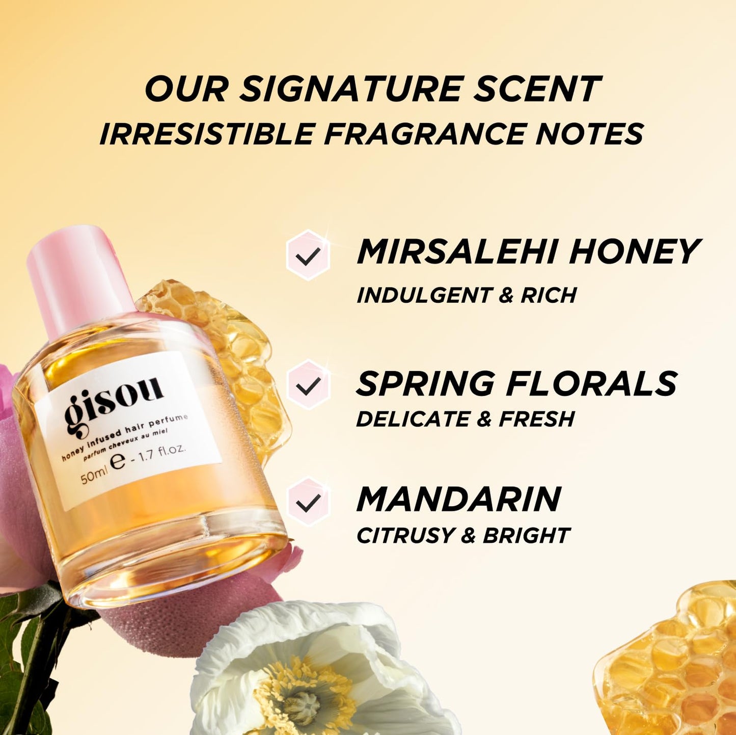Gisou Honey Infused Hair Perfume (1.7. fl.oz) - Wildflower Honey