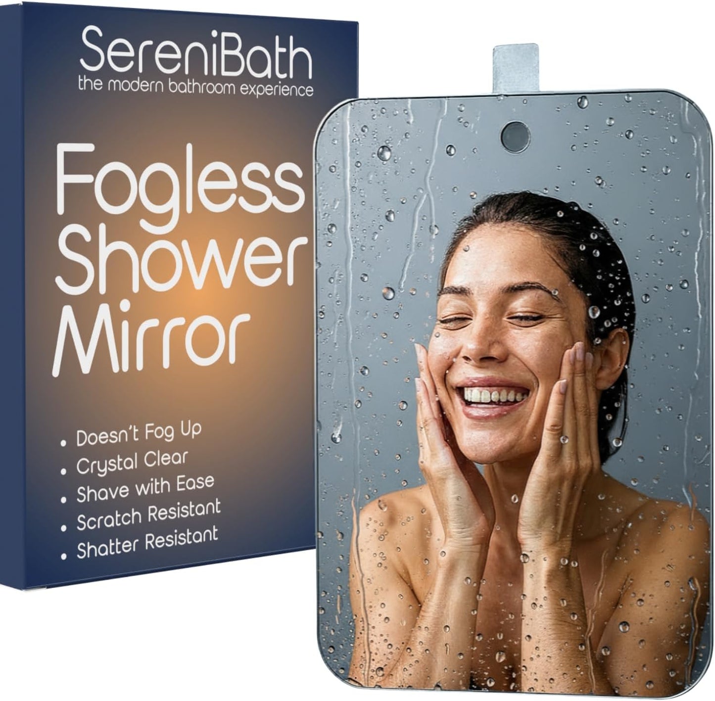 Fogless Shower Mirror for Shaving & Face Washing - Anti-Fog Design | Perfect for Men & Women
