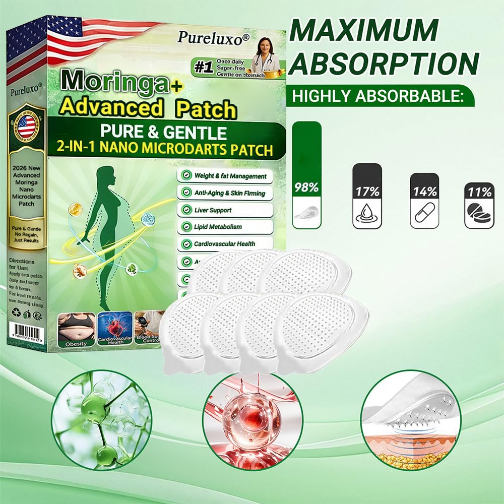 Moringa 10-in-1 Nano Microdarts Patch - Natural Skin Treatment | 3 Boxes for All Skin Types