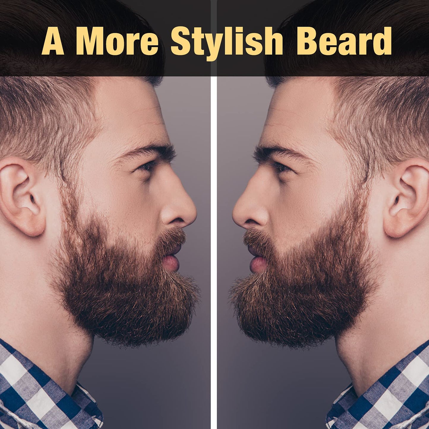 Beard Pencil Filler Kit - 4 Tip Pen and Brush for Men, Facial Hair Enhancer and Mustache Shaper (2 Black Pens)