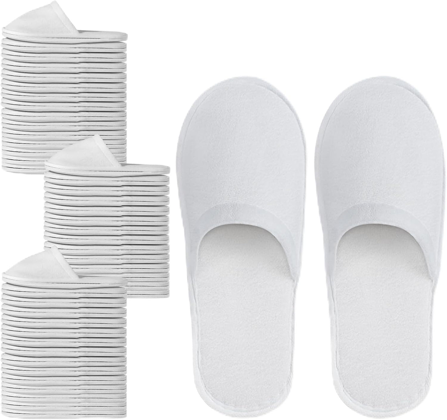 Disposable Slippers for Guests - 44 Pairs, Non-Slip EVA, Fits US Men 10 & Women 11 | Ideal for Spa, Hotel, Wedding, Travel
