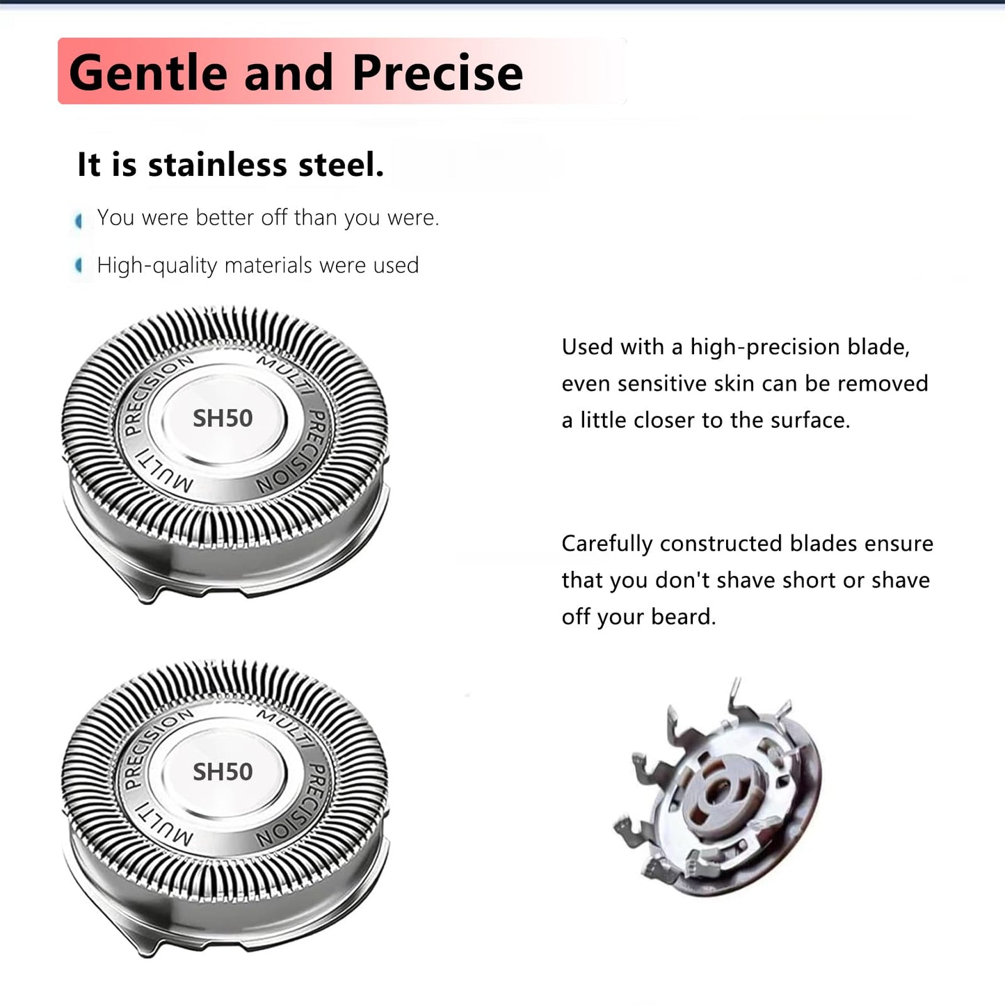 SH50 Replacement Heads Compatible with Norelco Series 5000 Replacement Heads,5000 Blades Compatible with Phillips Norelco 5000 Replacement Electric Shave Head Razor Blades