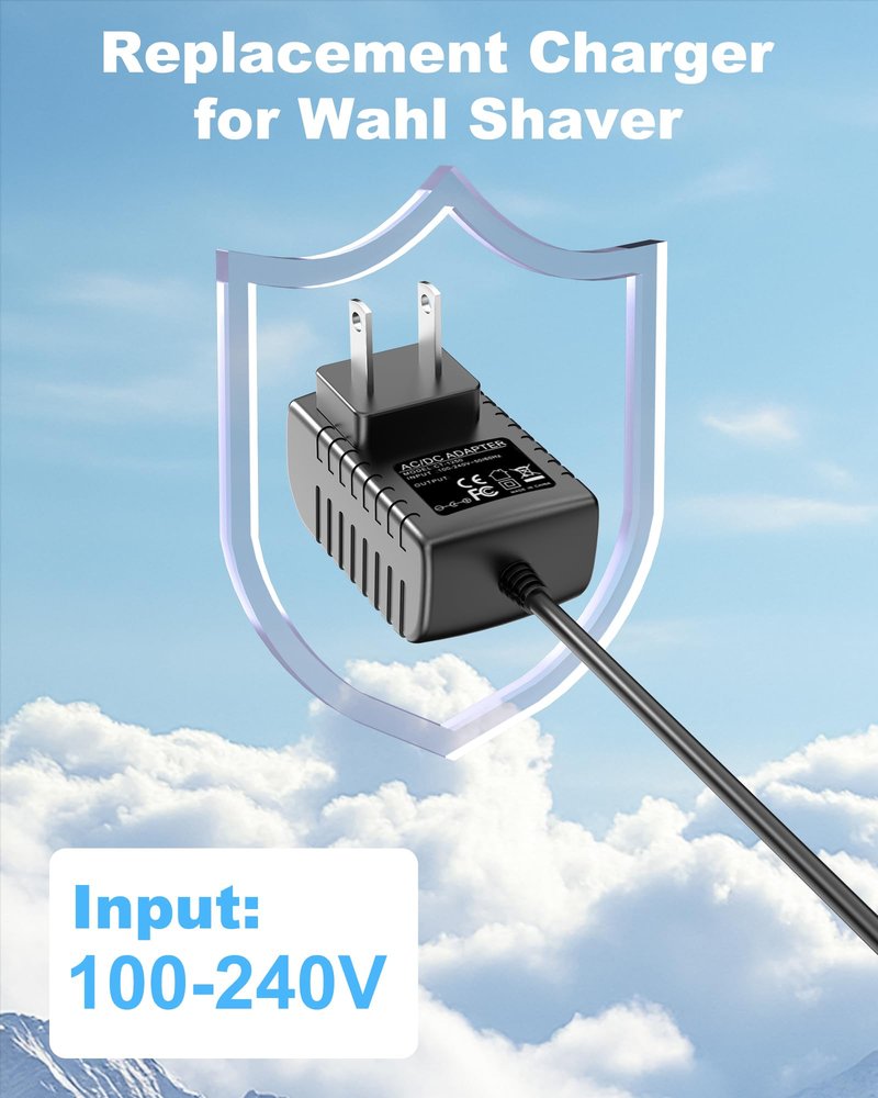 WUKUR 2V Shaver Charger Compatible with Wahl 8061, 8786, 8163, 7367, 7357, 7353, 7029, 7060, 7035, 7339, 7356 5-Star Series Clipper Trimmer