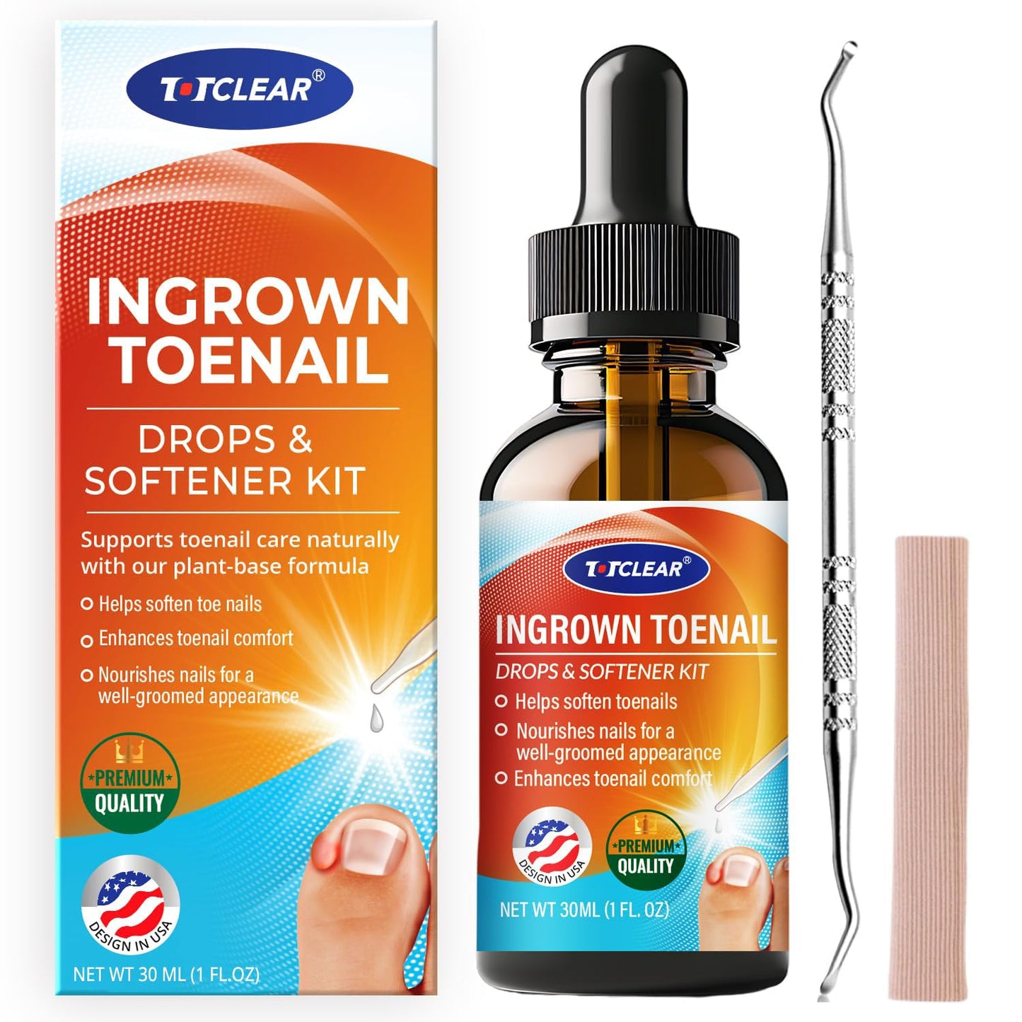 Ingrown Toenail Relief Tool - Effective Ingrown Toenail Removal Kit for Men & Women | 30ml