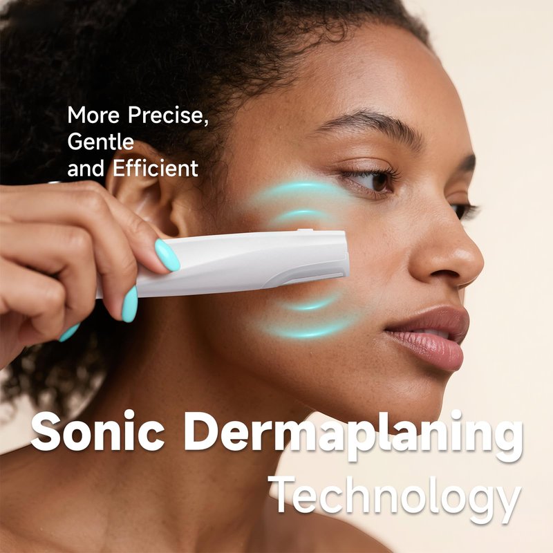 Liberex Dermaplane Razor Hair Identifier Spray for Women Face Shaving, Sonic Dermaplaning Tool Set for Peach Fuzz Removal