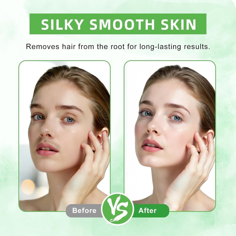 Facial Wax Strips - 98% Natural, Hypoallergenic Hair Removal for All Skin Types | Gentle & Quick for Eyebrows, Upper Lip, Chin, Legs, Bikini Line