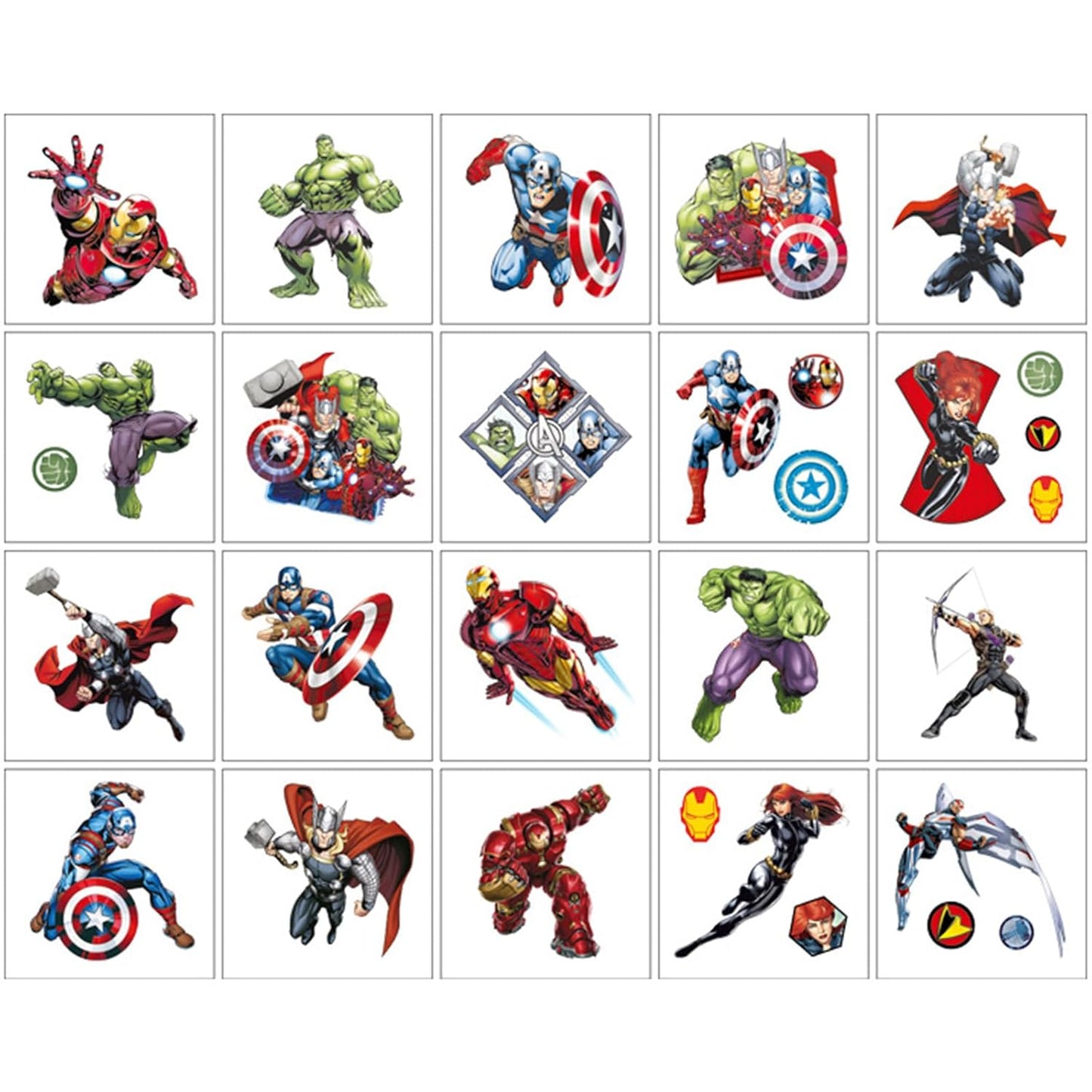 Superhero Temporary Tattoos for Kids - 20 Sheets of Fun Birthday Party Favors | Cute Cartoon Stickers for Boys & Girls