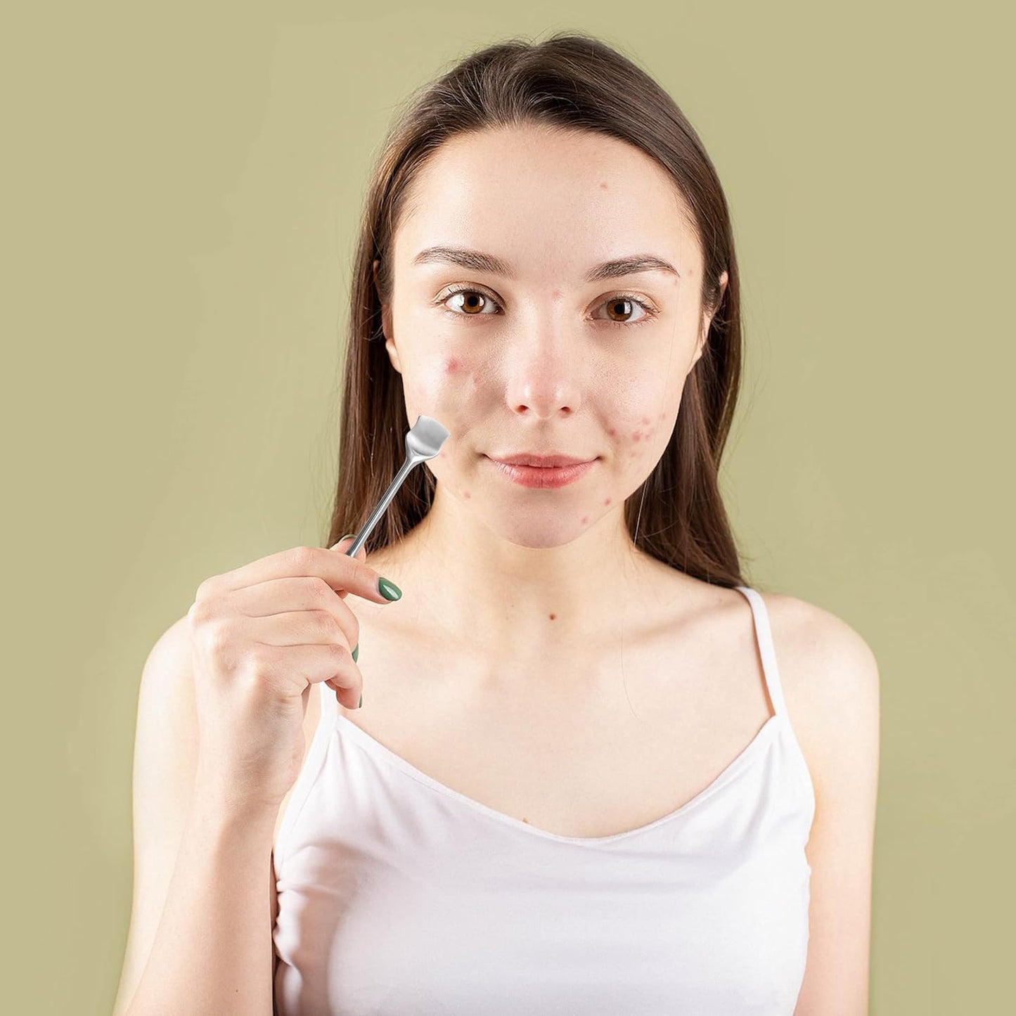 Pore Scraper Tool - Stainless Steel Double-Ended Facial Cleaner | Portable Skincare Tool for Nose & Face