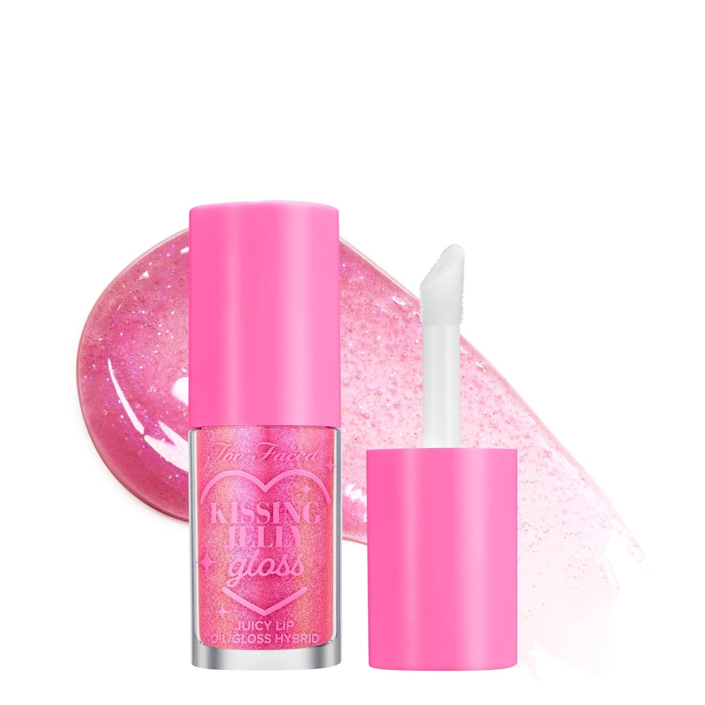 Too Faced Kissing Jelly Lip Oil Gloss - Hydrating Lip Oil & Gloss Hybrid for Moisture & Shine