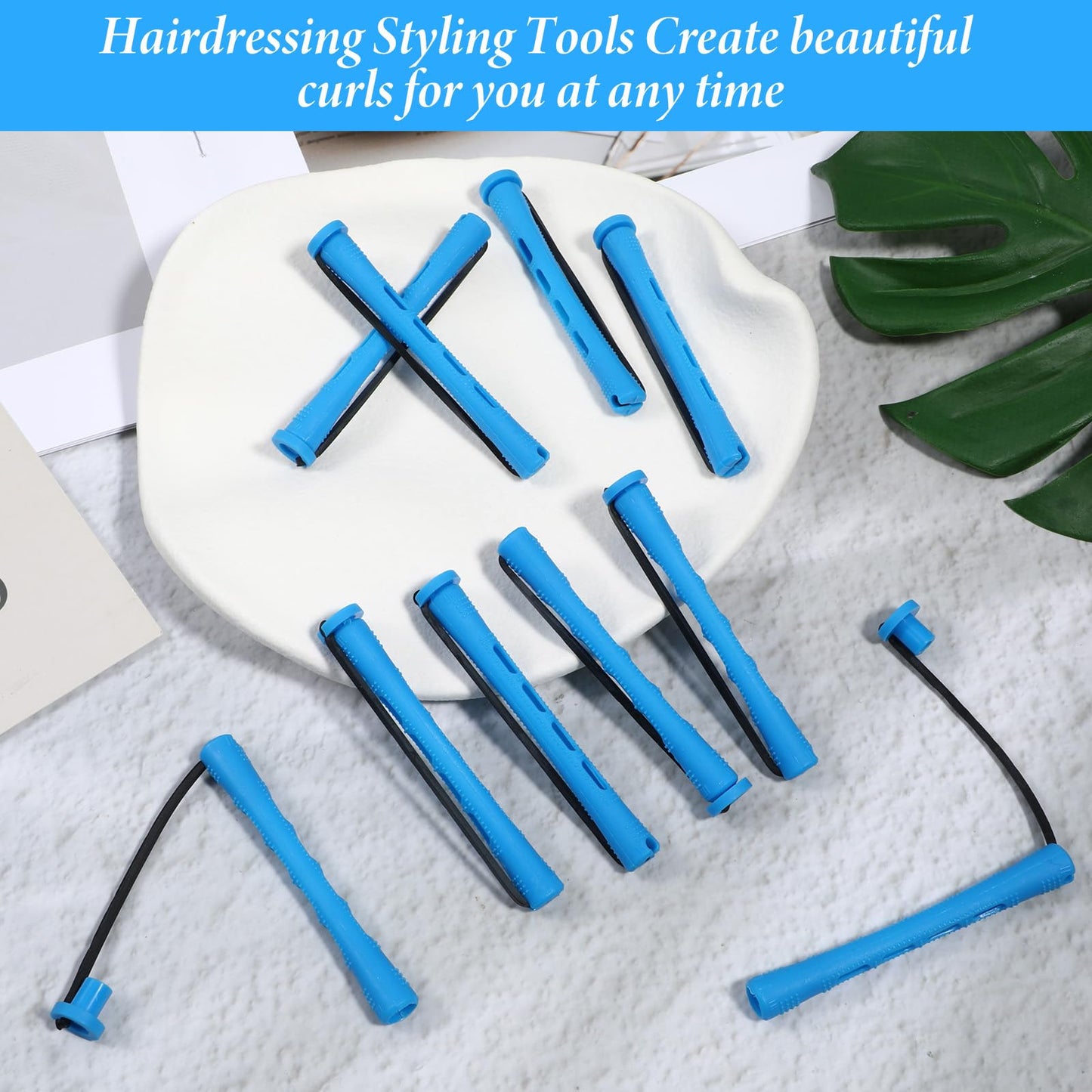 DOPENSPI 40 PCS Small Perm Rods for Short Hair, Plastic Curling Rods Cold Wave Rod Perming Curlers Hair Curling Rollers Perm Rod for DIY Styling Natural Hairs Short Long Hairs