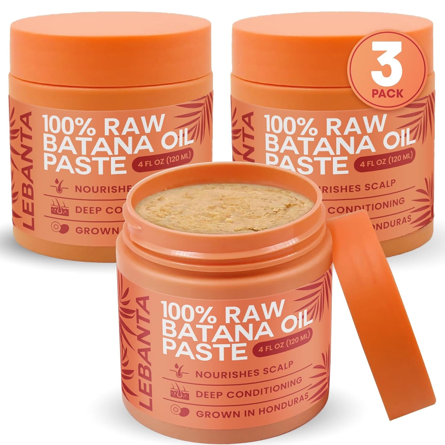 Raw Batana Oil for Hair - 100% Pure Organic 4oz Cold Pressed Oil for Fuller, Thicker Hair | Unrefined Scalp Treatment & Hair Mask