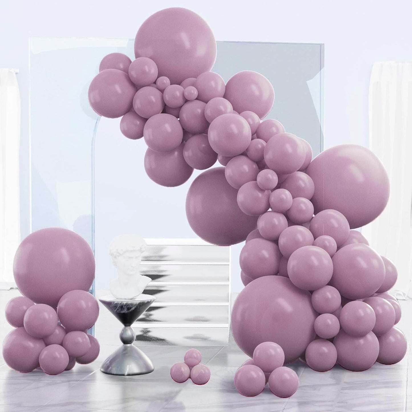 Black Balloon Arch Kit - 140 Pcs in 5-18 Inch Sizes for Baby Showers, Birthdays & Anniversaries | Elegant Black Decor