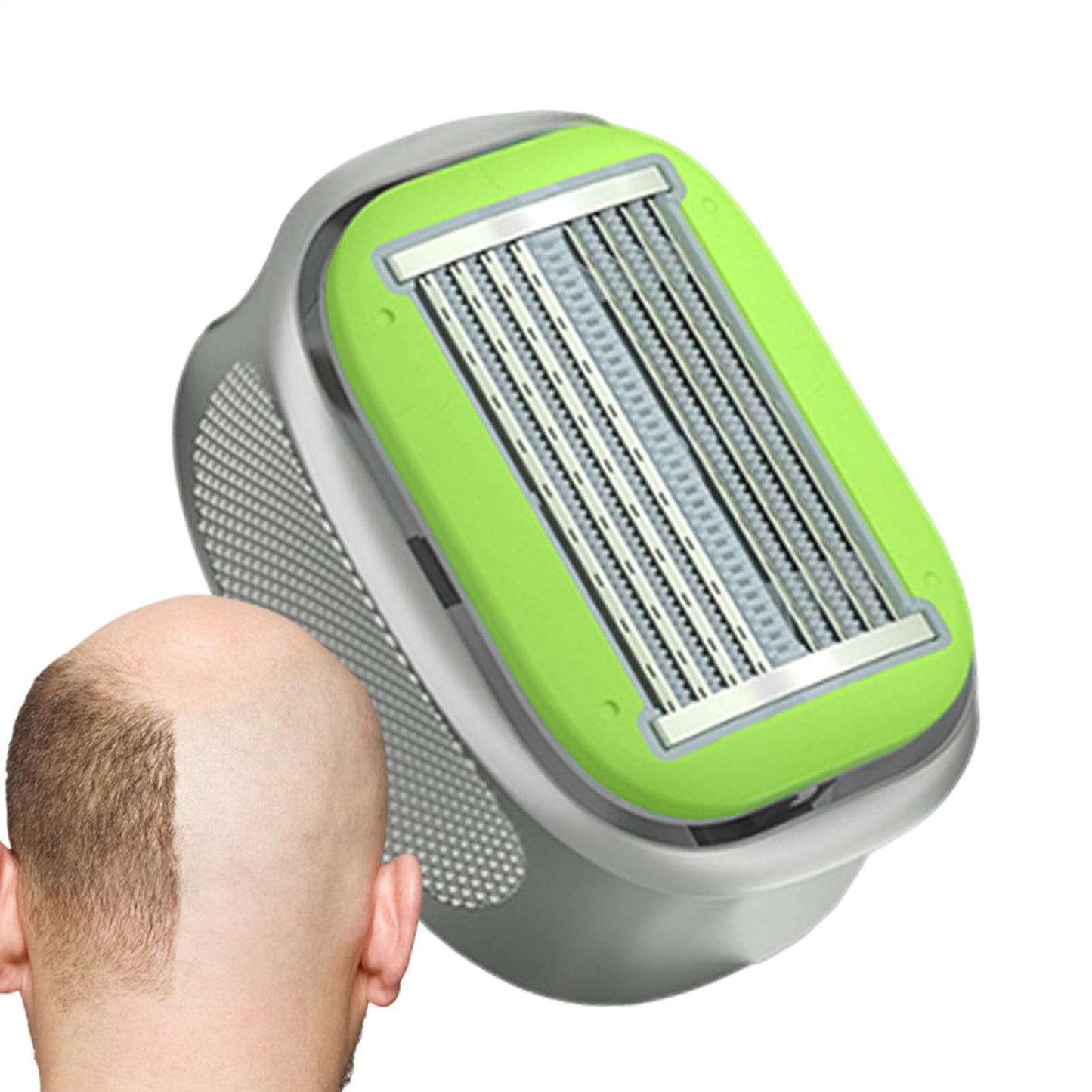 Manual Head Shaver - Bald Shaving Tool, Hair Clipper Groomer, Portable Handheld Razor, Stainless Steel Blade | Efficient Grooming Device for scalp legs arms face daily travel seniors athletes barber u