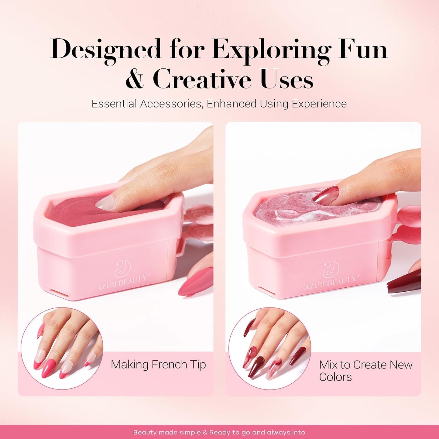 Dip Powder Recycling Tray System - Triple Layer Nail Dip Powder Container with Tools | Essential Manicure Kit