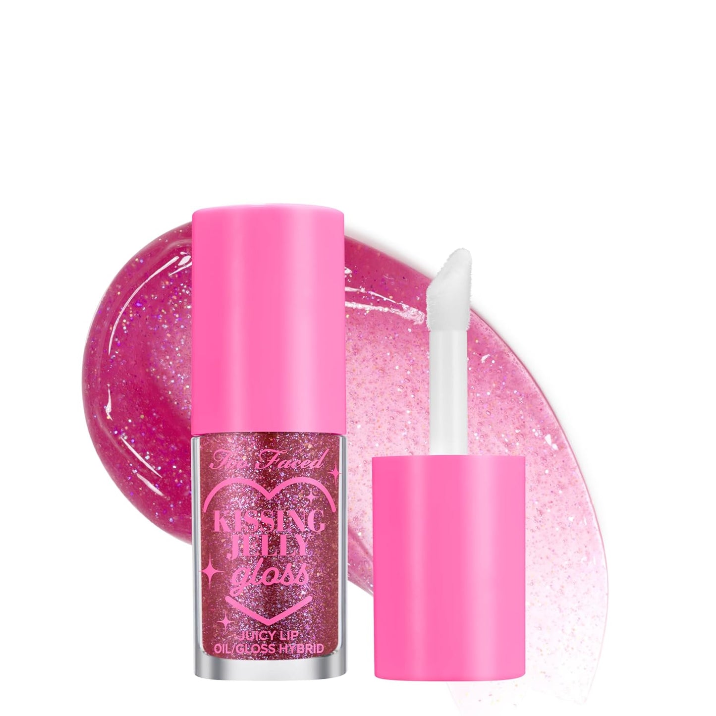 Too Faced Kissing Jelly Lip Oil Gloss - Hydrating Lip Oil & Gloss Hybrid for Moisture & Shine