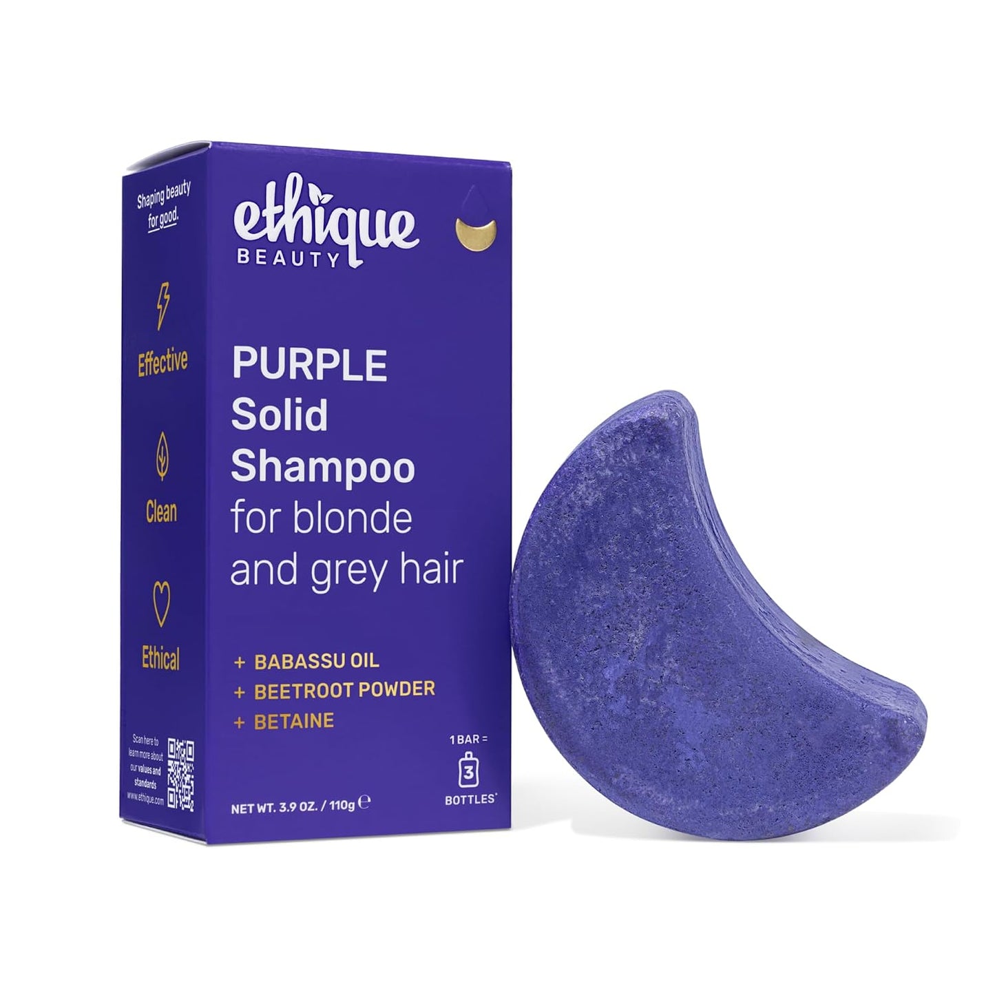 Ethique Smoothing Shampoo Bar for Frizzy Hair - Coconut Butter, Plastic-Free, Vegan | 3.88 oz