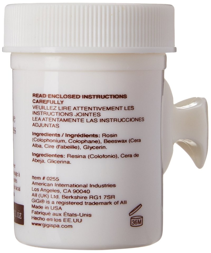 GiGi Microwave Tweezeless Wax - Non-Strip Facial Hair Remover, Honey-Infused, 1 oz (Pack of 2)