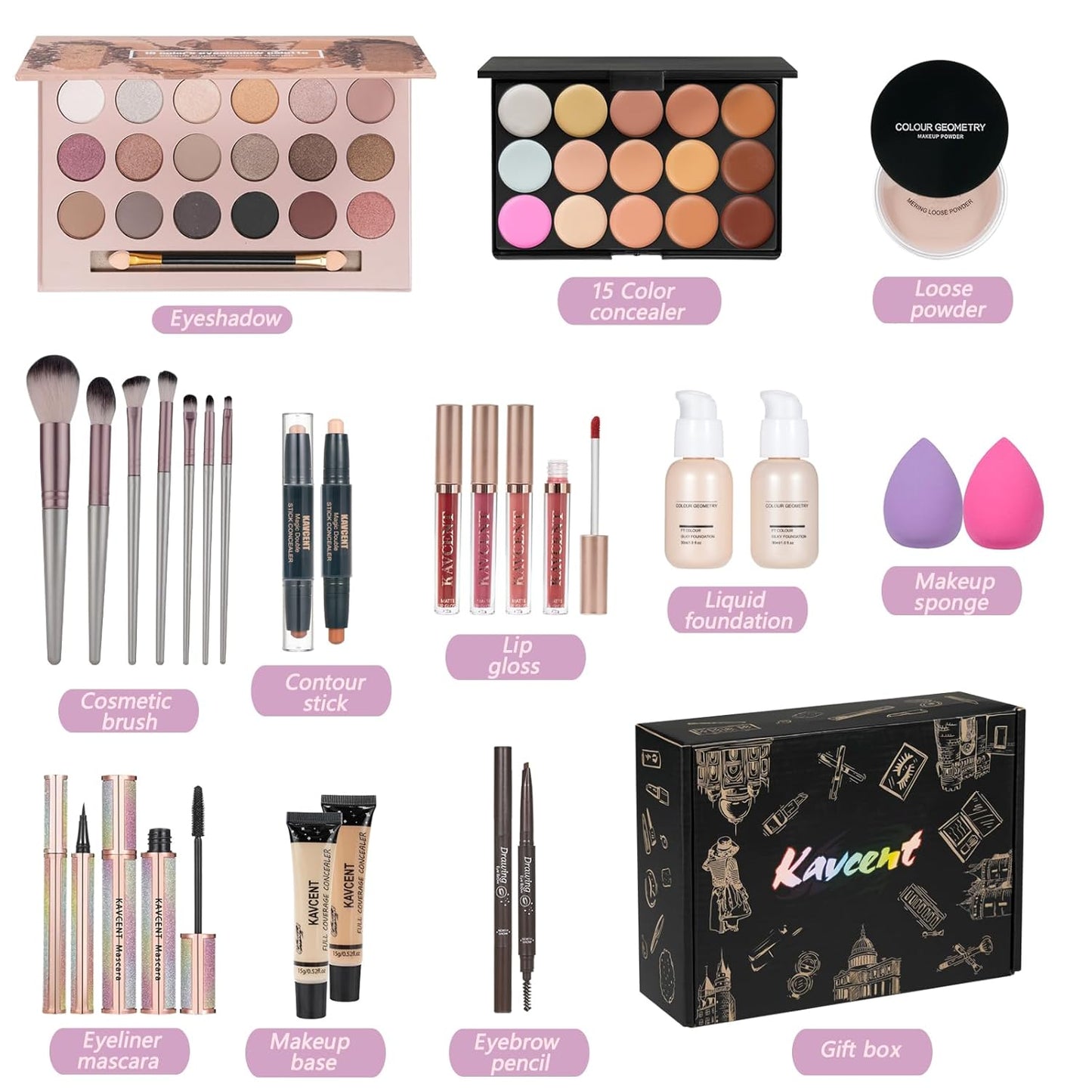 Makeup Set for Teens - Complete Makeup Kit with Eyeshadow Palette | Perfect Gift for Women and Teen Girls