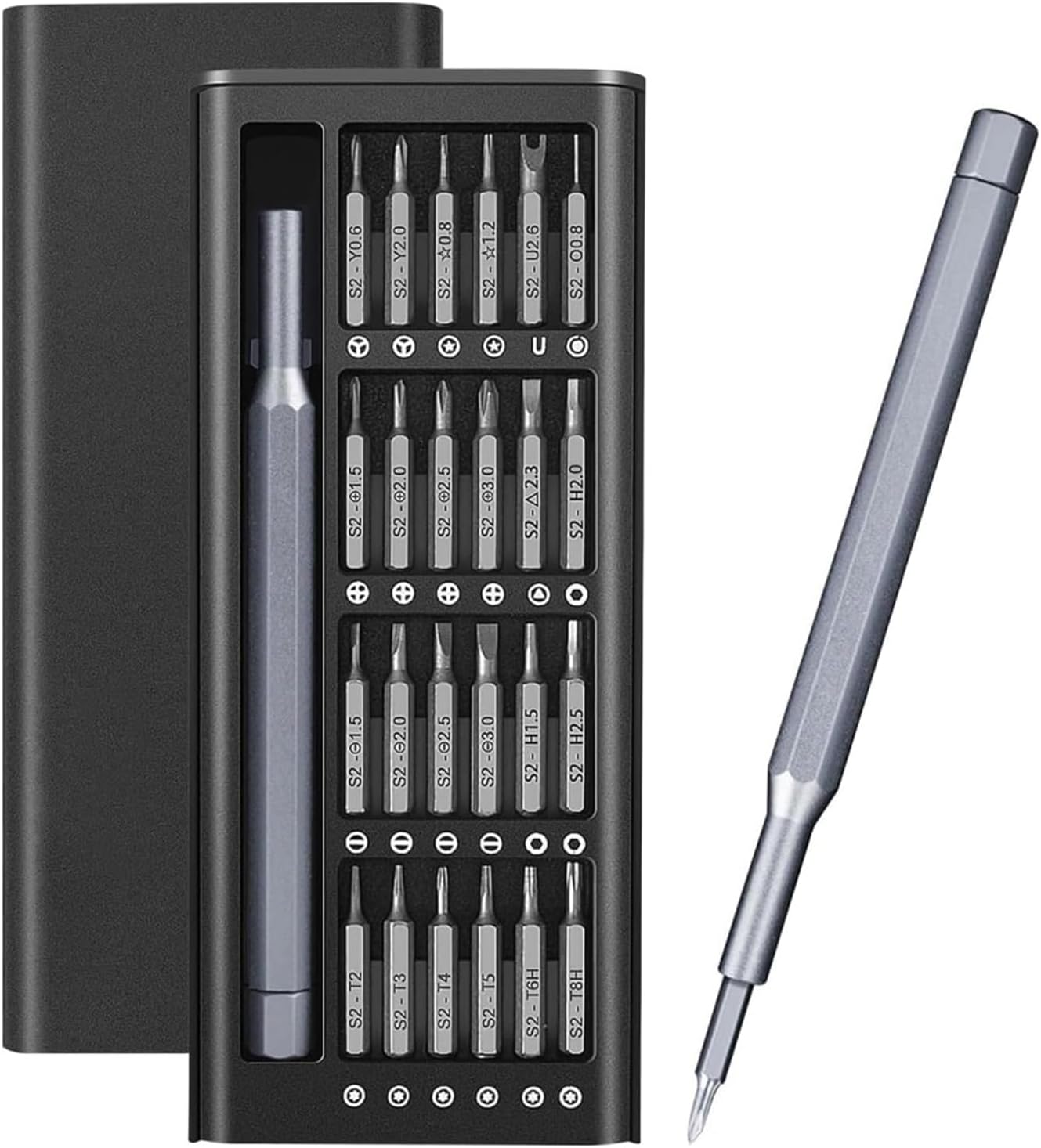 25-in-1 Precision Screwdriver Set - Mini Tool Kit with Magnetic Bits for Electronics & Watch Repair | Slim Storage Case