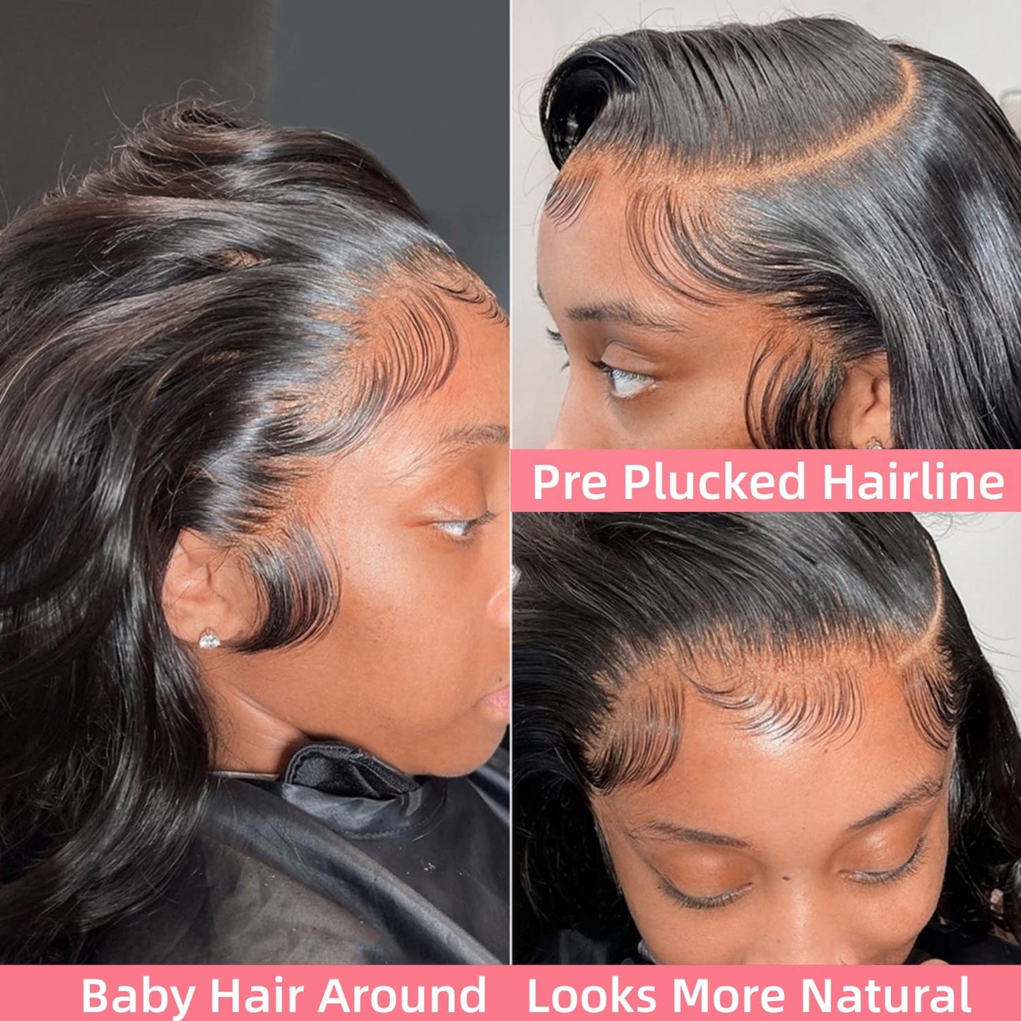 padise 30Inch 13X6 Lace Front Wigs Human Hair Body Wave 200% Density HD Transparent Lace Frontal Wigs Body Wave Pre Plucked Glueless Wigs Human Hair for Women With Baby Hair