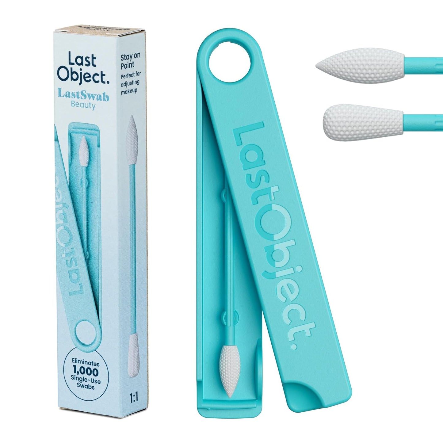 LastSwab™ Reusable Silicone Cotton Swabs - Eco-Friendly Ear Cleaning Q-Tips | Washable, Travel Case, Red