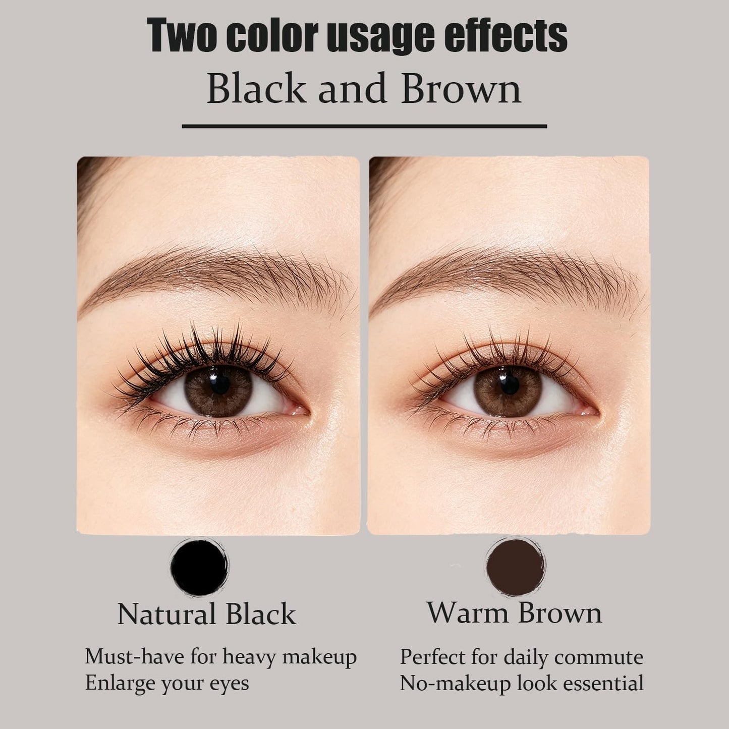 Dulhantocosh Felvaris Waterproof Fibre Mascara, Tubular Eyelash Primer, Metal Wand,3D Curling Eyelash, Waterproof Long Curling, Smudge-Resistant Formula for Defined Lashes, Black(1PC)