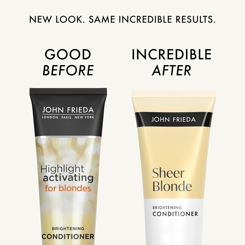 John Frieda Sheer Blonde Brightening Conditioner - Nourishing Formula for Radiant Blonde Hair | 8.3 Fl Oz, Pack of 2