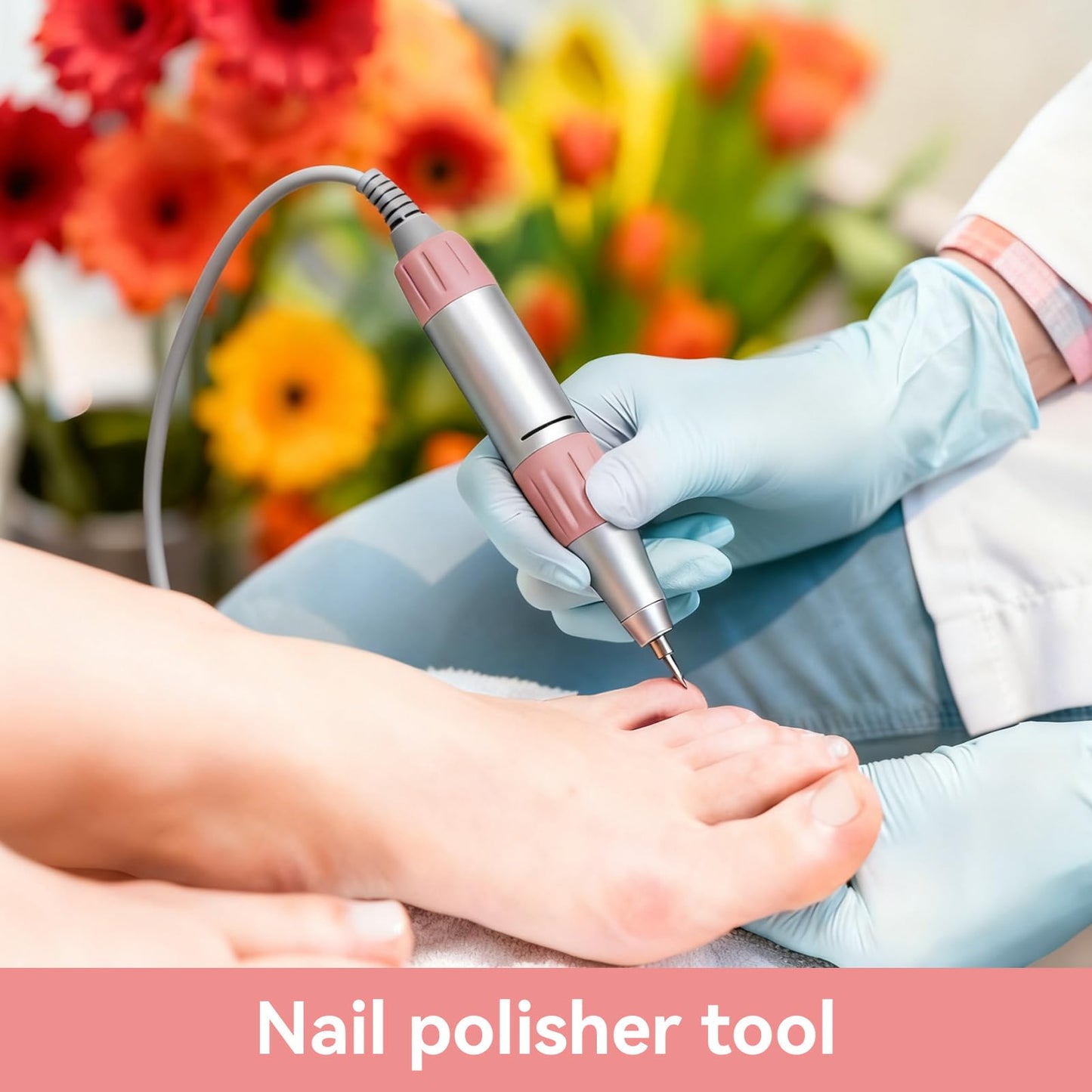 35000rpm Electric Nail Drill Pen, Nail Drill Handpiece Replacement, Aluminum Alloy File Acrylic Powder Remover Gel Polisher Grinder Portable Manicure Pedicure Art Tool