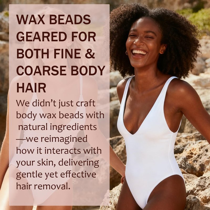 Hard Wax Painless Waxing Beads and Sticks for Full Body Hair Removal for Women and Men - 1.1lb/17.6oz Wax Beans with 20 Sticks for Sensitive Skin, Bikini, Brazilian, Armpit, Back and Chest