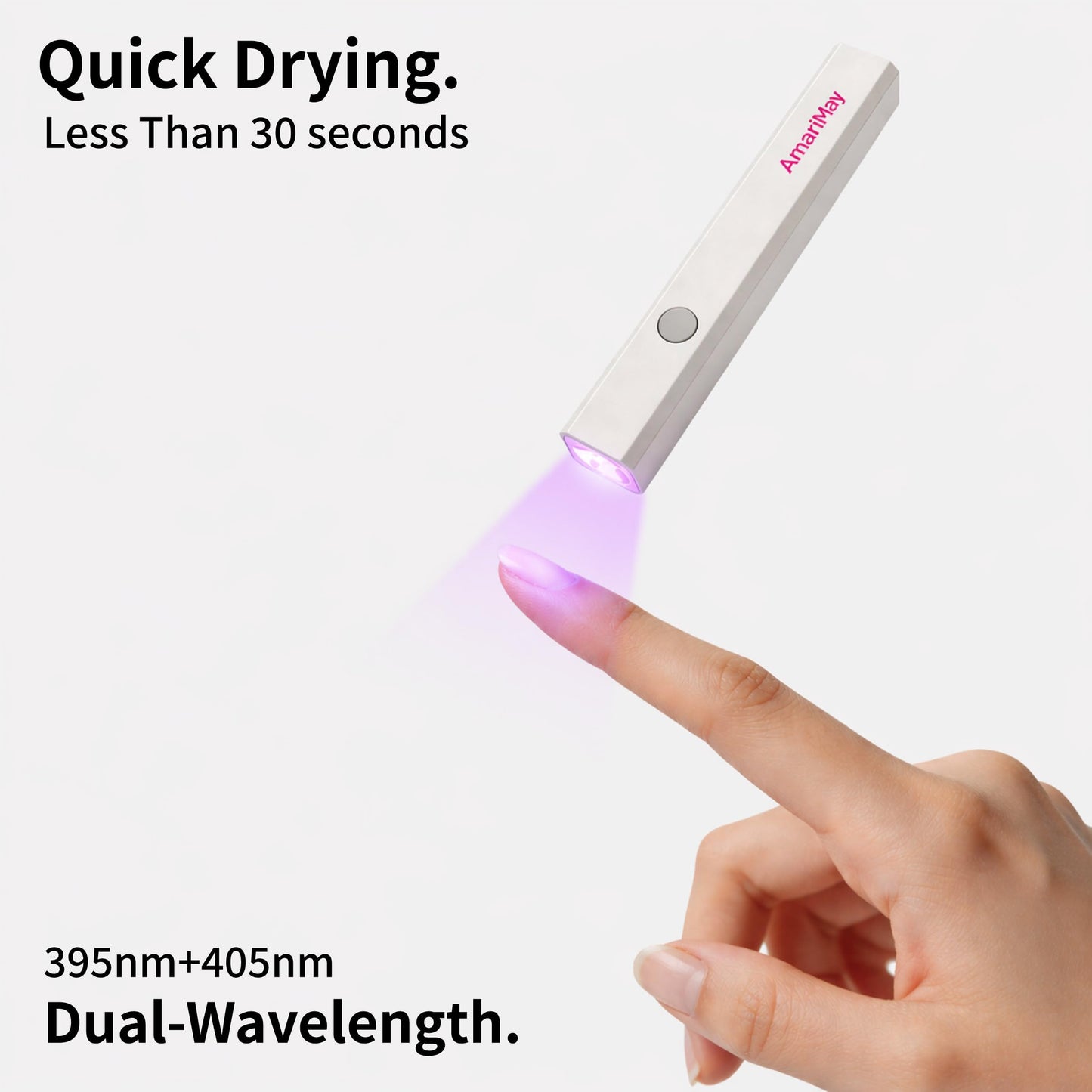 AmariMay Handheld Mini UV Nail Lamp, Timer 20/60s, Portable Cordless Nail Lamp for Gel Nails, Manicure Gel Polish Curing Light, Fast Curing with USB-C Rechargeable Design
