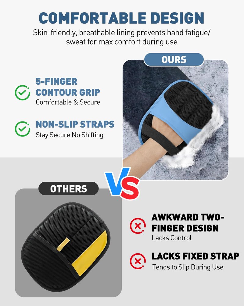 RZPTL Pet Hair Removal Glove - 2 Pack Electrostatic Magic Brush Gloves Pet Hair for Dogs and Cats, The Magic Brush Pure Path Yomi Pet Grooming Needs, Fur Remover for Furniture, Clothes, Car Seats