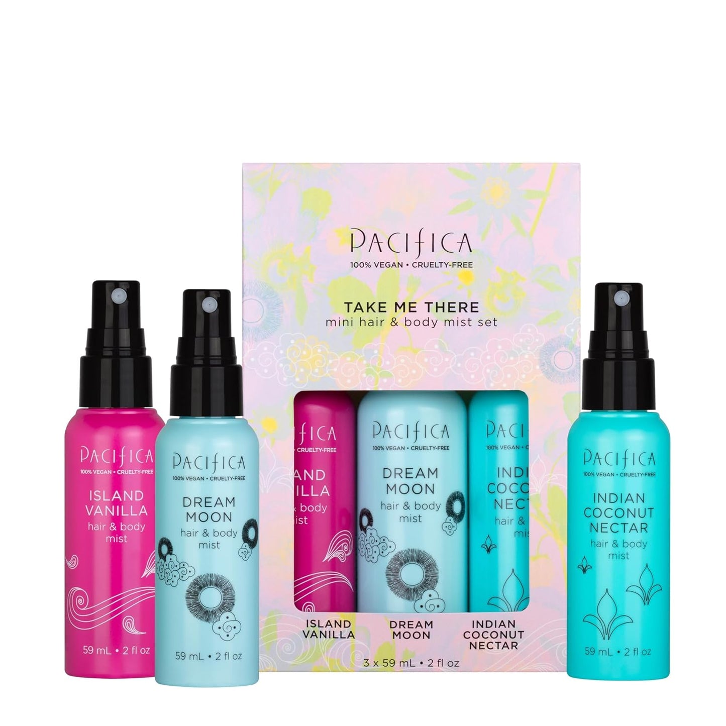 Pacifica Island Vanilla Hair Mist | Mood-Lifting Perfume Spray, Paraben-Free, Vegan, 6 oz