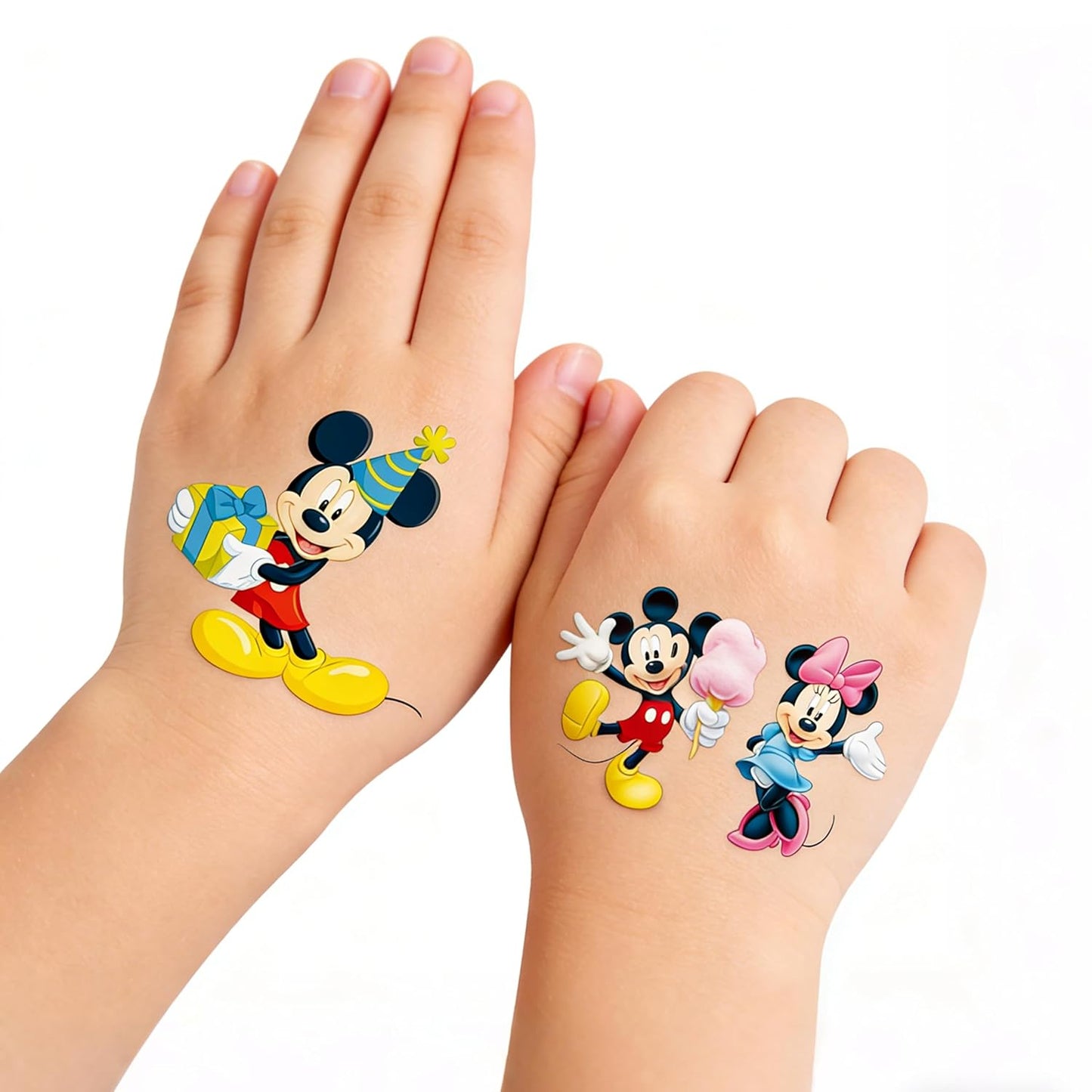 Temporary Tattoo Stickers - 60 Count Mouse Theme | Removable Fake Tattoos for Kids' Birthday Parties