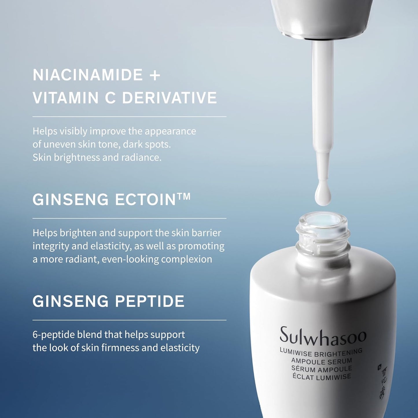Sulwhasoo Lumiwise Ampoule Serum - Fade Dark Spots & Strengthen Skin Barrier | Korean Skincare Solution