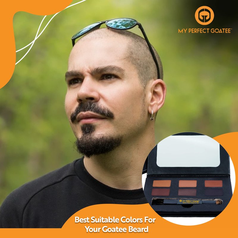 Temporary Beard Color for Men – Natural Gray Coverage – Hypoallergenic, No PPD, Ammonia-Free – 6 Shades – Brush-On – Lasts 24-48 Hours – Goatee Mustache Sideburns | My Perfect Goatee