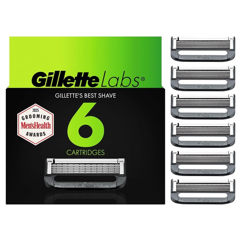 Gillette Labs Razor Blade Shaving Refills for Men, 6 count