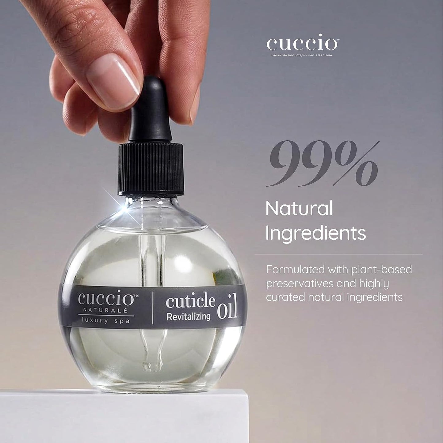 Cuccio Naturale Revitalizing Cuticle Oil - Lightweight Hydrating Nail & Cuticle Conditioner | 2.30 Fl Oz